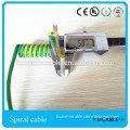 PU coated power coiled cable battery spring cable